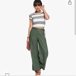Roxy Yellow Mountains High Waisted Wide Legged Pants
